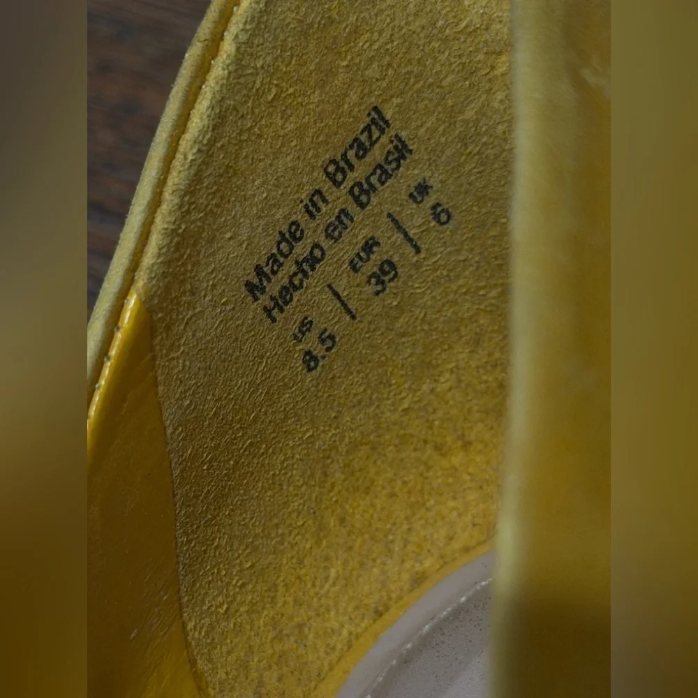 Aldo Mustard Yellow Pointed-Toe High Heels 8.5 womens heels